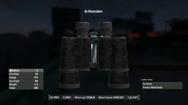 Standard binoculars as quest reward