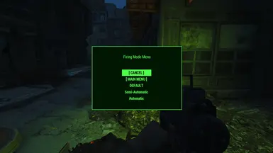 Quick Modification - Firing Mode Menu