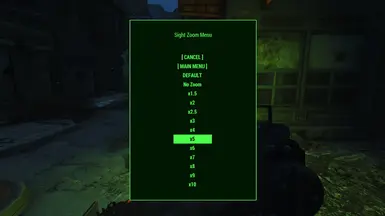 Quick Modification - Sight Zoom Menu