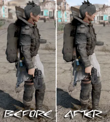 Pistol in hand before/after