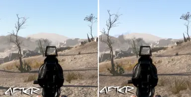 Reflex sight before/after