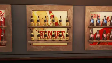 Sunset Sarsaparilla Wall Display