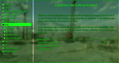 Optional Mod Configuration Menu