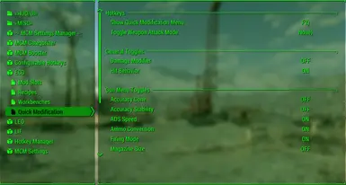 Optional Mod Configuration Menu