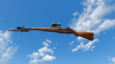 M1 Garand - Having both a muzzle device and a bayonet attached. Also showing one of the new West-Tek sights.