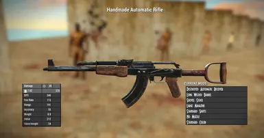Handmade rifle example with mod
