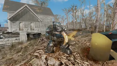 BoS Knight using an assault rifle