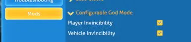 Configurable God Mode