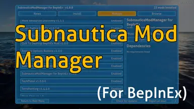 Subnautica Mod Manager for BepInEx