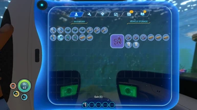 Storage opened from inside the Seamoth
