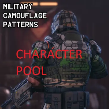 Military Camoflague Patterns multinational Character pool with immersive Science Fiction characters