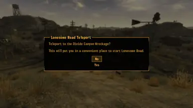 Lonesome Road optional teleport