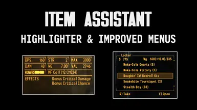 Item Assistant - Highlighter and Improved Menus