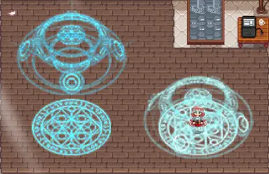 Summoning Circles (CP)(AT) - portable functional dark shrines monster toggle - japanese folklore yokai witchy wizardry magic glow animated bioluminescent hologram holographic rug lamp light