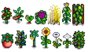 Comparison between recolored (left) and base game (right) crops