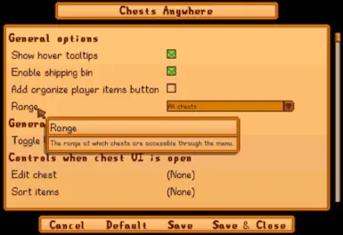 Generic Mod Config Menu UI