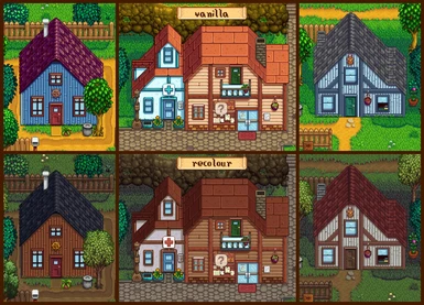 recoloured houses - spring