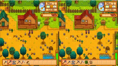 1st Summer Noon - Left Custom Light - Right Vanilla