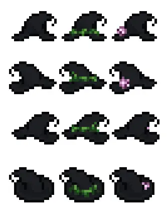 Witches Hats Sprites