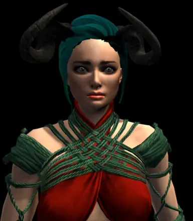 Tyanna with Qunari Horns