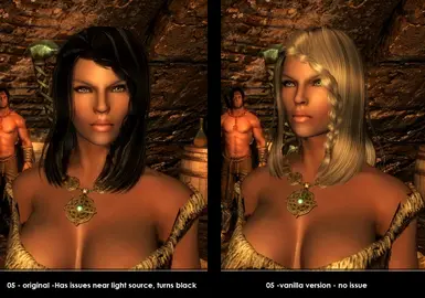 Hair 05 comparison vanilla vs black bug fix