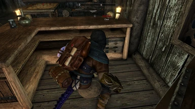 The labyrinthine Jarl's hall of Dawnstar has a merchant chest right out in the open. 