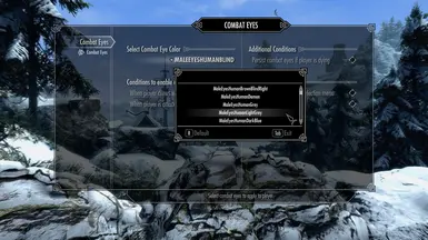 Combat Eyes MCM (v1.0.3 and above) - Dynamic Menu Selection