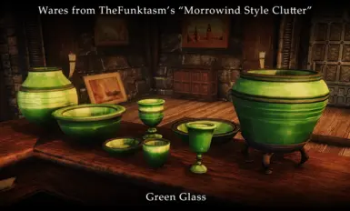 Green Glass Set