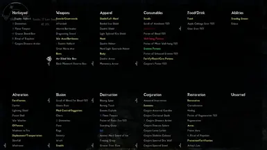 Updated Categorized Favorites Menu