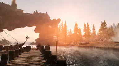 Morning Fog At Solitude Docks