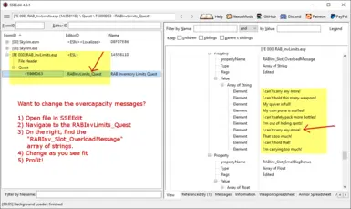 How to change the overcapacity messages