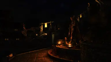 Whiterun Statue in Pitch Black Nights