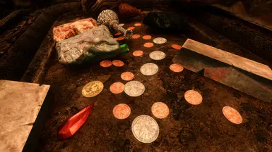 The world generates copper, silver and gold coins dynamically (feature from Coins of Tamriel)