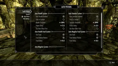 Auto Potion Menu