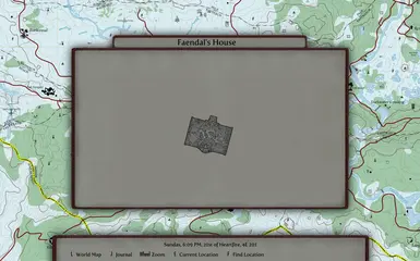 Local map with Dear Diary UI over the Marked Map