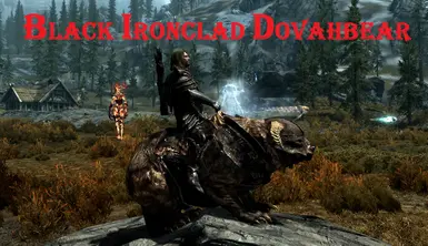 Black armored Dovahbear