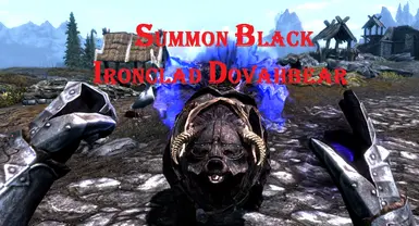 Summon Black armored Dovahbear