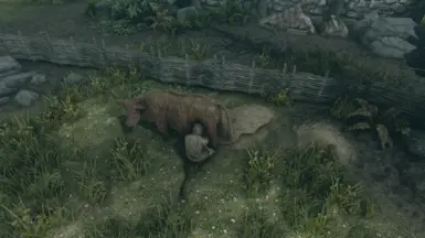 Khajit Milking a Cow