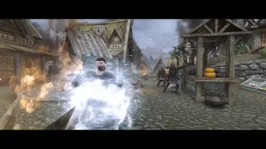 Stormcloak wizard in action.