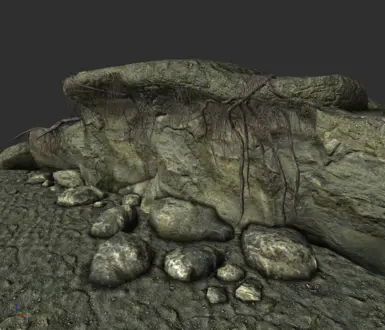 cyrodiil limestone cave cliffs: before