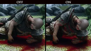 BLOOD AND DIRT OFF/ON - Both images are with the full version of Enhanced Blood Textures