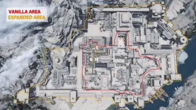 Overview of Expanded City - comparison between vanilla area and expanded area