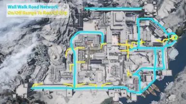 Overview of Expanded City - restored wallwalks forming a new road network