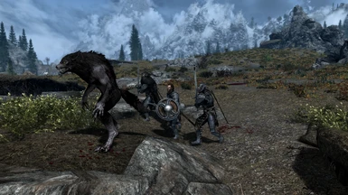 Me and the boyz hunting some werewolves in our new armors