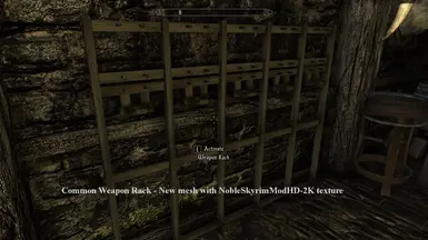 Common Weapon Rack   New mesh with NobleSkyrimModHD 2K texture