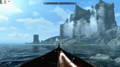 Arrivée au château Volkihar par voie de mer, en Scarlett