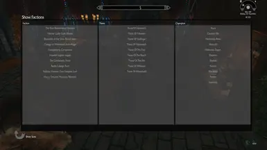 FactionMenu - Standard  Version 0.0.9