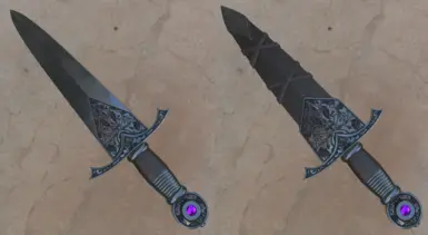 Render of the new silver dagger model. Textures aren't representative of how they'll look in game, substance painter made them darker than they will actually be.