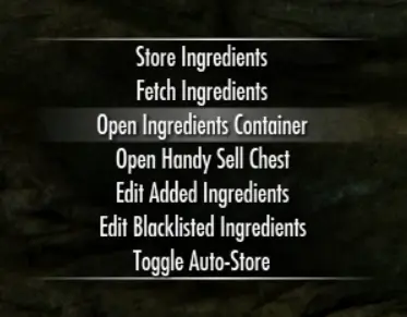 v3.0 Handy Store and Retrieve Main Menu