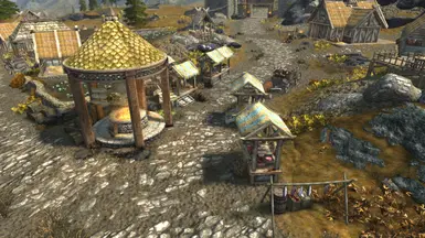 Compatibility patch between Lux Via, Lux Orbis and Darks's Whiterun Market provided.